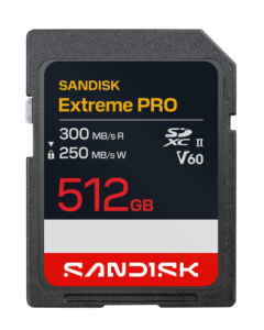 Sandisk Extreme Pro SDXC UHS-II V60 512GB - Flashgeheugenkaart