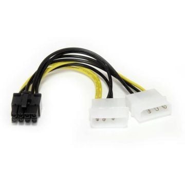 StarTech.com 15cm LP4 naar 8-pins PCI Express Videokaart Voeding Verloopkabel - Netspanningsadapter