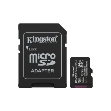 Kingston Canvas Select Plus Gen 3 64 GB met adapter - Flashgeheugenkaart