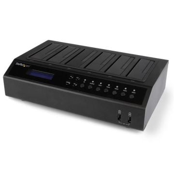 StarTech.com USB 3.0  eSATA 6-bay harde-schijfduplicatordock - 1:5 HDD-SSD-kloner en -wisser