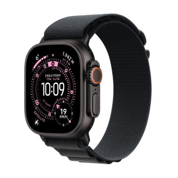 Apple Watch Ultra 3 GPS + Cellular Alpine-bandje L, Zwart - Smartwatch