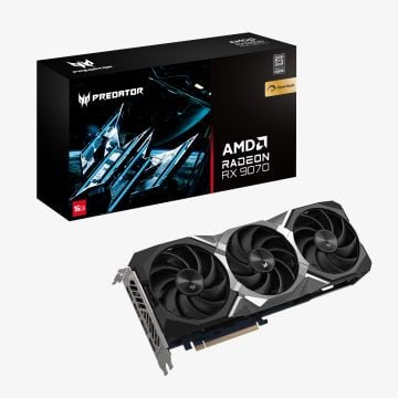 Acer Predator BiFrost Radeon RX 9070 OC Black Edition - Videokaart