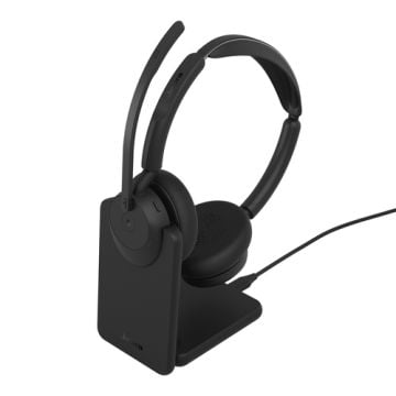 Jabra Evolve3 45 MS Stereo Black (USB-A) + Oplaadstandaard - Headset
