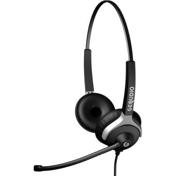 GEQUDIO Headset 2-Ohr met USB voor PC,MAC