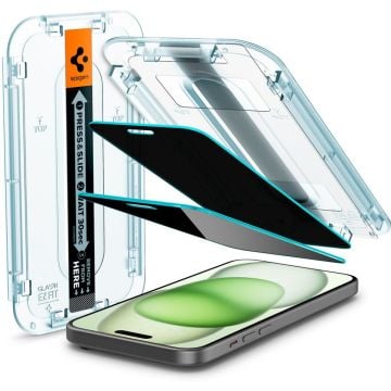 Spigen GLAS.tR EZ Fit - Schermbeschermer voor mobiele telefoon