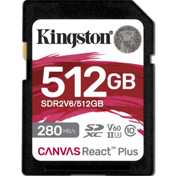 Kingston Canvas React Plus V60 512GB - Flashgeheugenkaart