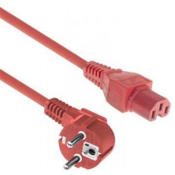POWERCORD CEE 7/7-C15 RD 2.00M. 1 stk