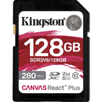 Kingston Canvas React Plus V60 128GB - Flashgeheugenkaart