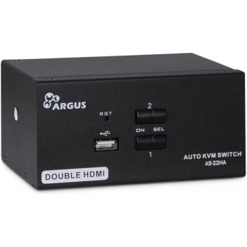 Inter-Tech KVM Switch KVM AS-22HA Metall
