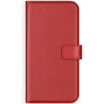 Selencia Echt Lederen Bookcase Samsung Galaxy A40 - Rood