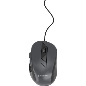 GEMBIRD muis Ergonomische 6 toetsen zilver/zwart