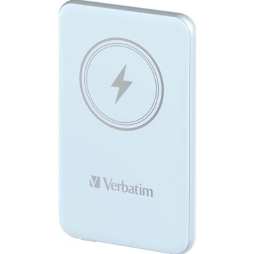 Verbatim Charge 'n' Go Magnetische Draadloze Power Bank 5000mAh Blauw - Draadloze Power Bank