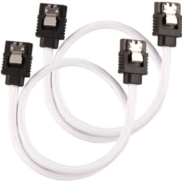 Case acc Corsair Prem. sleeved cable set SATA white, 30cm