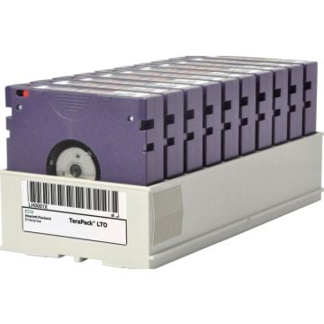 HPE BaFe Non-custom Labeled TeraPack Certified CarbideClean - Tijdschrift cartridge opslagbibliotheek -capaciteit: 10 LTO-6 tapes