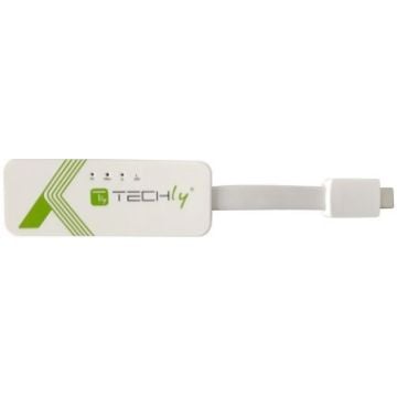 Techly USB 3.1 Typ C RJ45 10/100/1000 Adapter, weiÃ