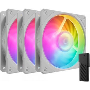 Cooler Master Mobius 120P ARGB White Edition 3-Pack - Ventilator