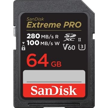 SanDisk Extreme PRO SDXC V60 64GB - Flashgeheugenkaart