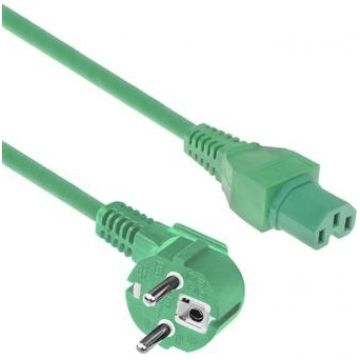 POWERCORD CEE 7/7-C15 GN 1.00M. 1 stk