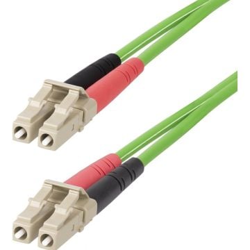 StarTech.com 15m (50ft) LC to LC (UPC) OM5 Multimode Fiber Optic Cable, 50125µm Duplex LOMMF Zipcord, VCSEL, 40G100G, Bend Insensitive, Low Insertion Loss, LSZH Fiber Patch Cord - Verbindingskabel