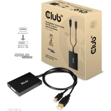CLUB3D CAC-1130-A - Mini DisplayPort naar Dual Link DVI, HDCP