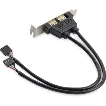 StarTech.com 2-poorts USB A vrouwelijke low-profile Slot Plate Adapter - USB-paneel