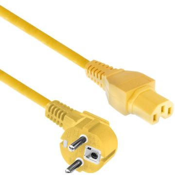 POWERCORD CEE 7/7-C15 YL 1.00M. 1 stk