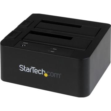 StarTech.com USB 3.0 / eSATA dubbel harde-schijf docking station met UASP voor 2,5/3,5 inch SATA SSD / HDD – SATA 6 Gbps - Controller voor opslag
