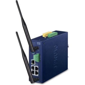 PLANET Industrial 5-Port WiFi VPN Security Gateway IVR-300W