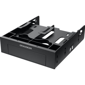 Graugear Einbaurahmen für 2x 2,5"" & 3,5"" HDD/SSD in 5,25""