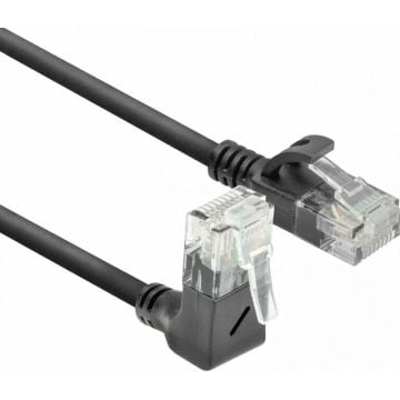 ACT DC4905 - CAT6A U/UTP SLIM U-ANG BK 5.0M. 1 stk