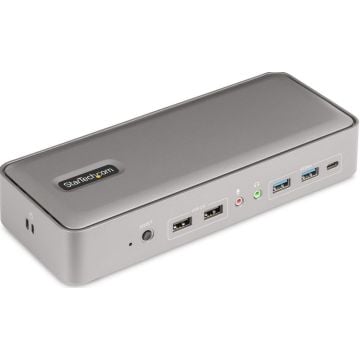 StarTech.com Dual-Laptop USB-C KVM Docking Station, Dual Monitor 4K 60Hz DisplayPort Dock, 5-Port USB Hub, GbE, 90W45W Power Delivery to Two Laptops, WindowsMac, 2-Host KVM Dock - Dockingstation