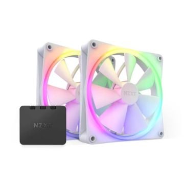 NZXT F140RGB White 2-pack incl. RGB Lighting Controller - Ventilator