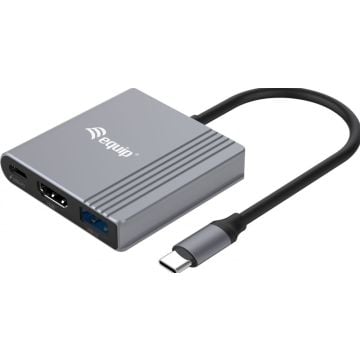 Equip Adapter USB-C -> HDMI,USB3.0,PD 4K60Hz 0.15m gr