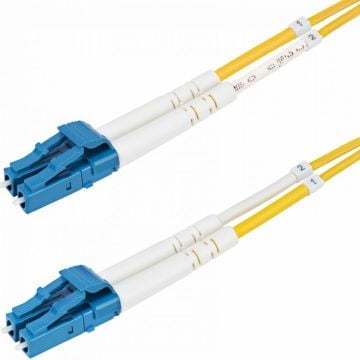 StarTech.com 50m (164ft) LC to LC (UPC) OS2 Single Mode Duplex Fiber Optic Cable, 9125µm, Laser Optimized, 10G, Bend Insensitive, Low Insertion Loss - LSZH Fiber Patch Cord (SMDOS2LCLC50M)