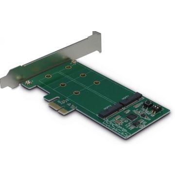 Inter-Tech Riser Card KCSSD4 PCIe x1 -> 2x M.2
