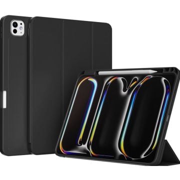 Accezz Smart Silicone Bookcase iPad Pro 11 (2024) M4 - Zwart